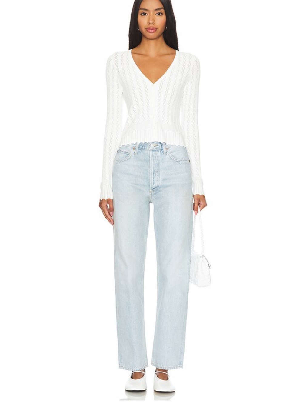 Agolde Straight Leg Jeans - Light Blue Wash